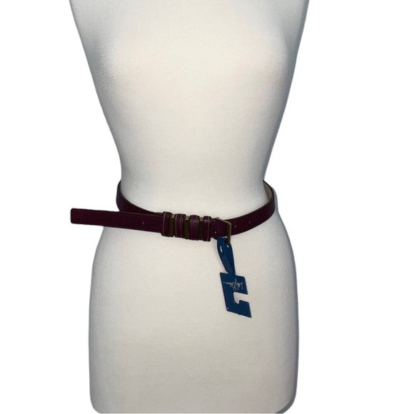 Libby Edelman Burgundy Belt Size Small - Picture 5 of 5